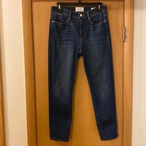 Frame Denim Le High Straight Cropped Jeans Dark Wash Size 27